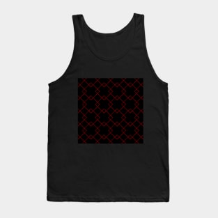 Red Lines Pattern Tank Top